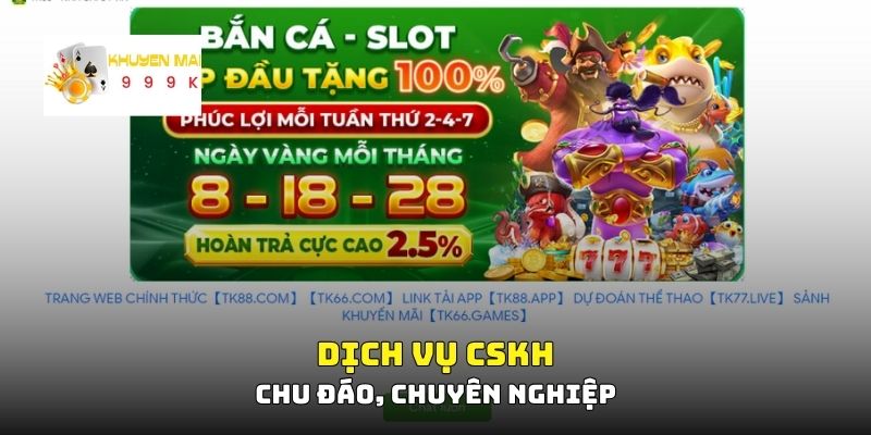 Dịch vụ CSKH chu đáo, chuyên nghiệp